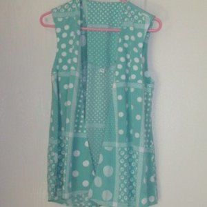 Long Polyester Cover-Up Duster Vest 7/8